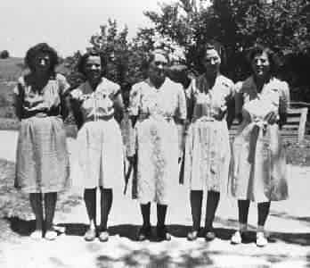 Jennie Crawford and her four daughters