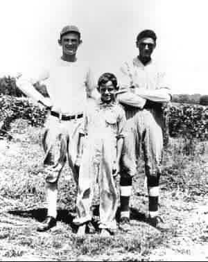 Woodrow, Herb, and Jay in baseball uniforms